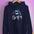 Pride Sloth Bisexual Flag Sunglasses Hoodie - Navy
